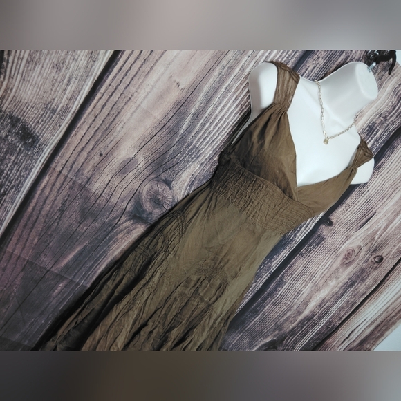 Ruth Elegant Brown Women's 100% Silk Dress Size 10 - Picture 4 of 7